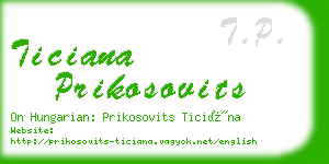 ticiana prikosovits business card